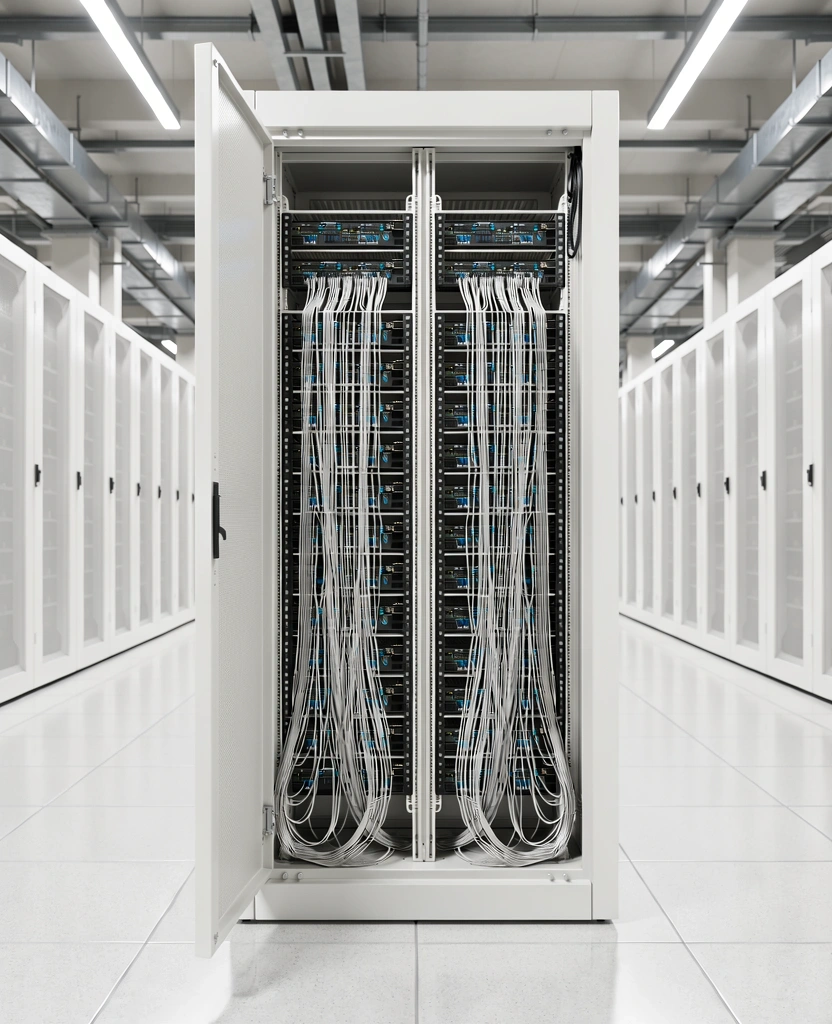 Vertical view of organized data connectivity infrastructure